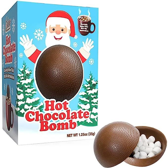 Christmas Hot Chocolate Bombs, Chocolaty Hallow Filled with Mini Marshmallows Birthday, Cocoa Bom... | Amazon (US)