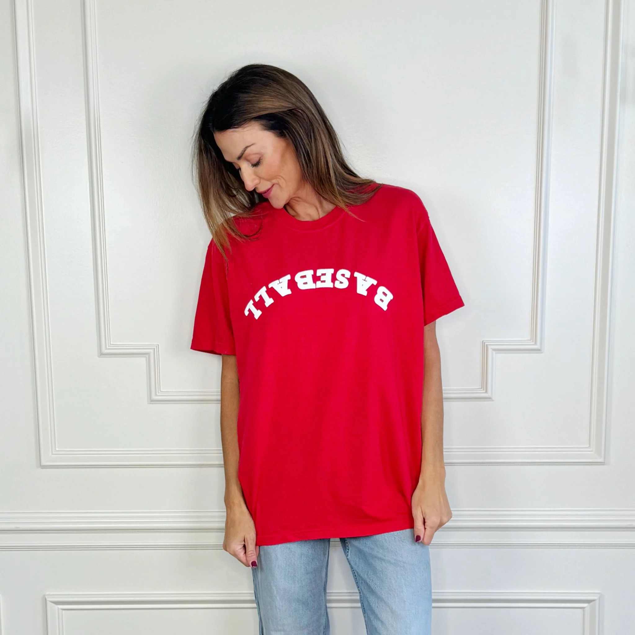 Upside-down Baseball Puff Tee | Poppy & Pine