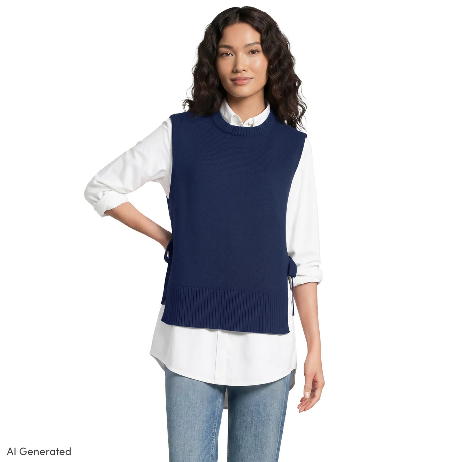 Women's Lands' End Drifter Side Tie Sweater Vest | Kohl's