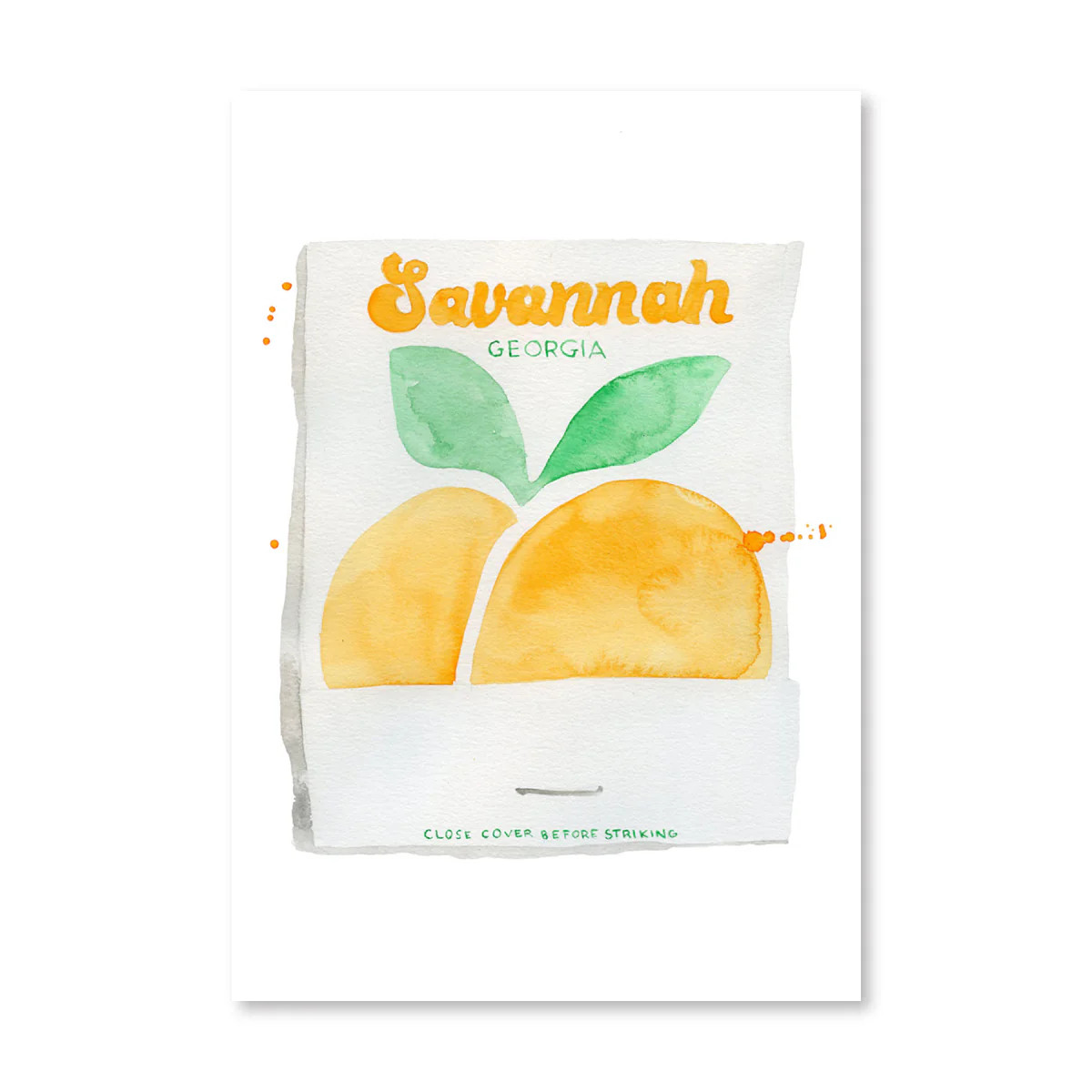 Furbish Studio - Savannah Matchbook Watercolor Print | Furbish Studio