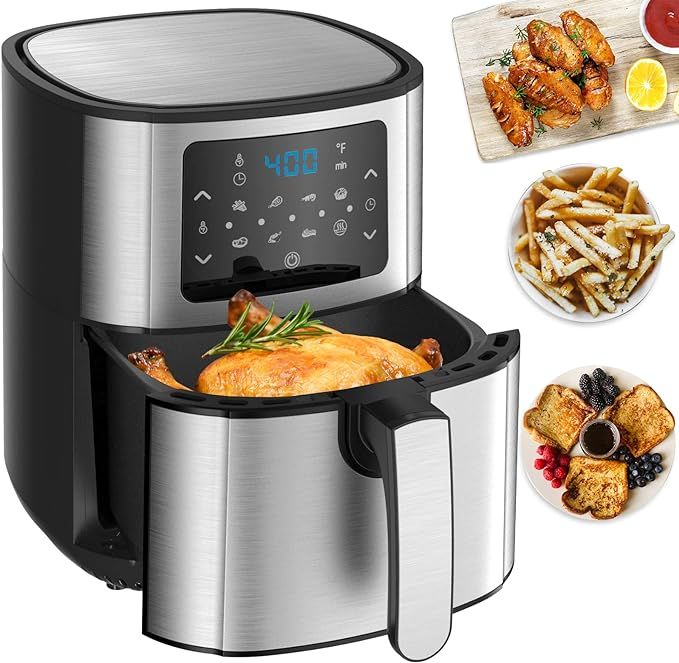 Air Fryer, BLUE STONE 8 in 1 Electric Hot Air Fryer with LCD Touch Panel, 6 Quart Digital Hot Ove... | Amazon (US)