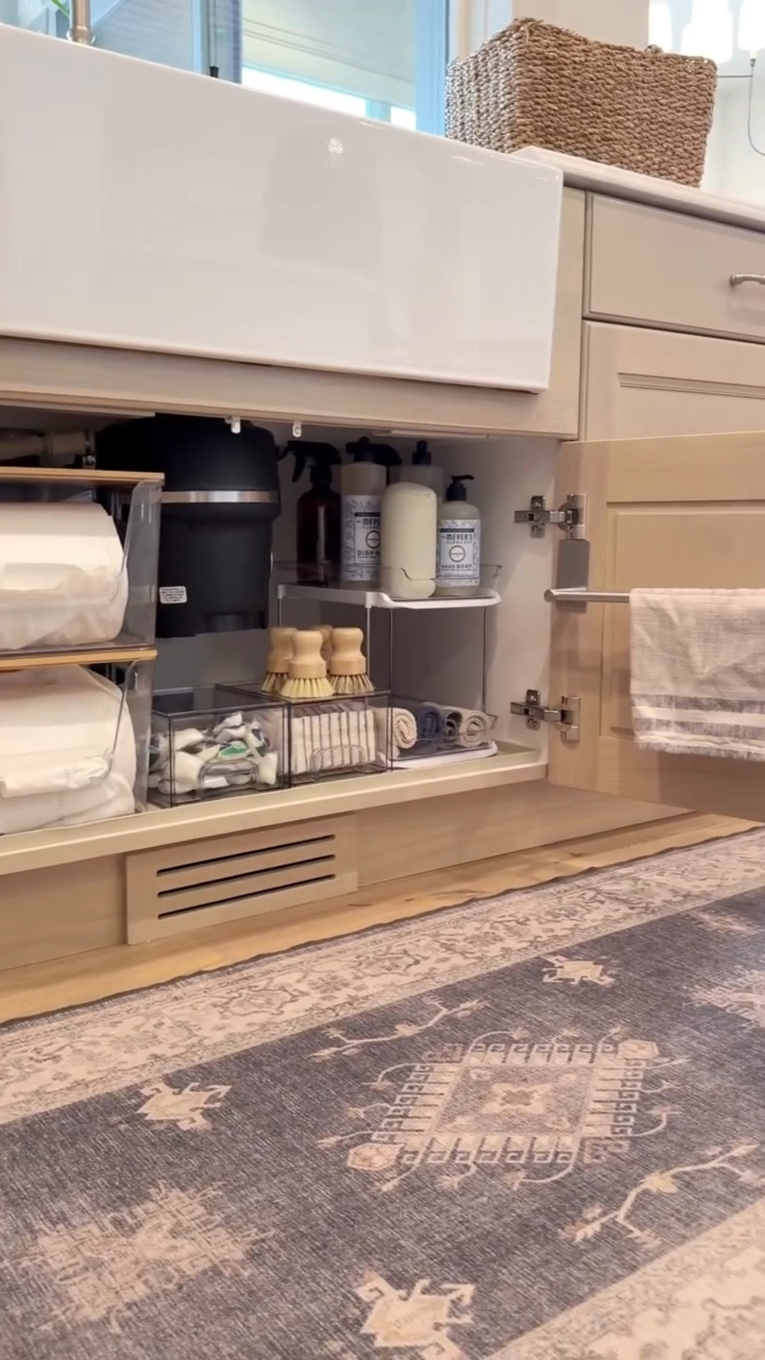 Under-the-sink restock ✨
Nothing makes a kitchen feel calmer than finally getting the “messy zones” under control. After trying several systems of my cramped space under my farmhouse sink, this is the setup that actually stays clean, looks elevated, houses all the cleaning essentials I need it to, and makes organization so much easier. Small wins, big impact.

FOLLOW for more Amazon home finds + aesthetic ideas that make your home work (and look) better. 🤌🏼

#amazonhome #underthesinkorganization #organizedhome #kitchenorganization

#LTKmomlife #LTKHome #LTKdayinmylife