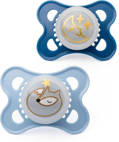 MAM Original Glow-in-the-Dark Dummies, 0-6M, 2 Pack, Orthodontic Design | Amazon (UK)