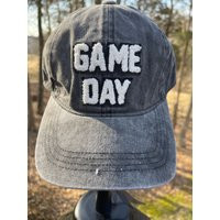 Game Hat Black Chenille | Etsy (US)