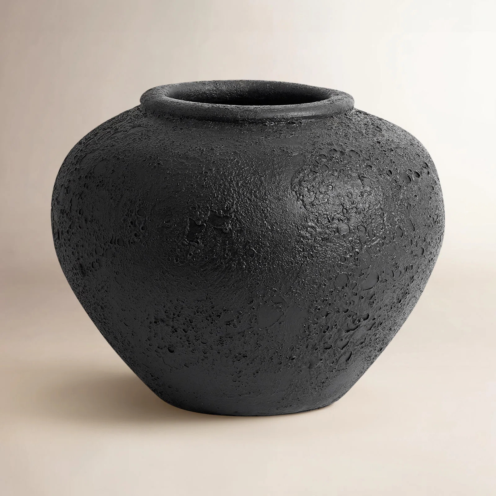 Carino Black Indoor / Outdoor Terracotta Vase | Joss & Main
