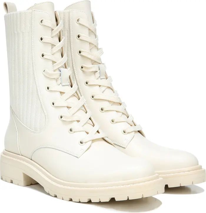 Lydell Mixed Media Combat Boot | Fall Shoes | Winter Shoes | White Boots | White Booties | Nordstrom