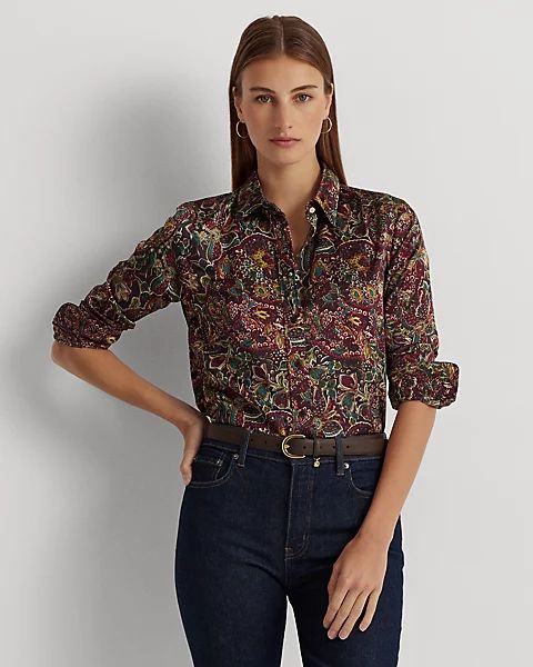 Floral Satin Charmeuse Shirt | Ralph Lauren (UK)
