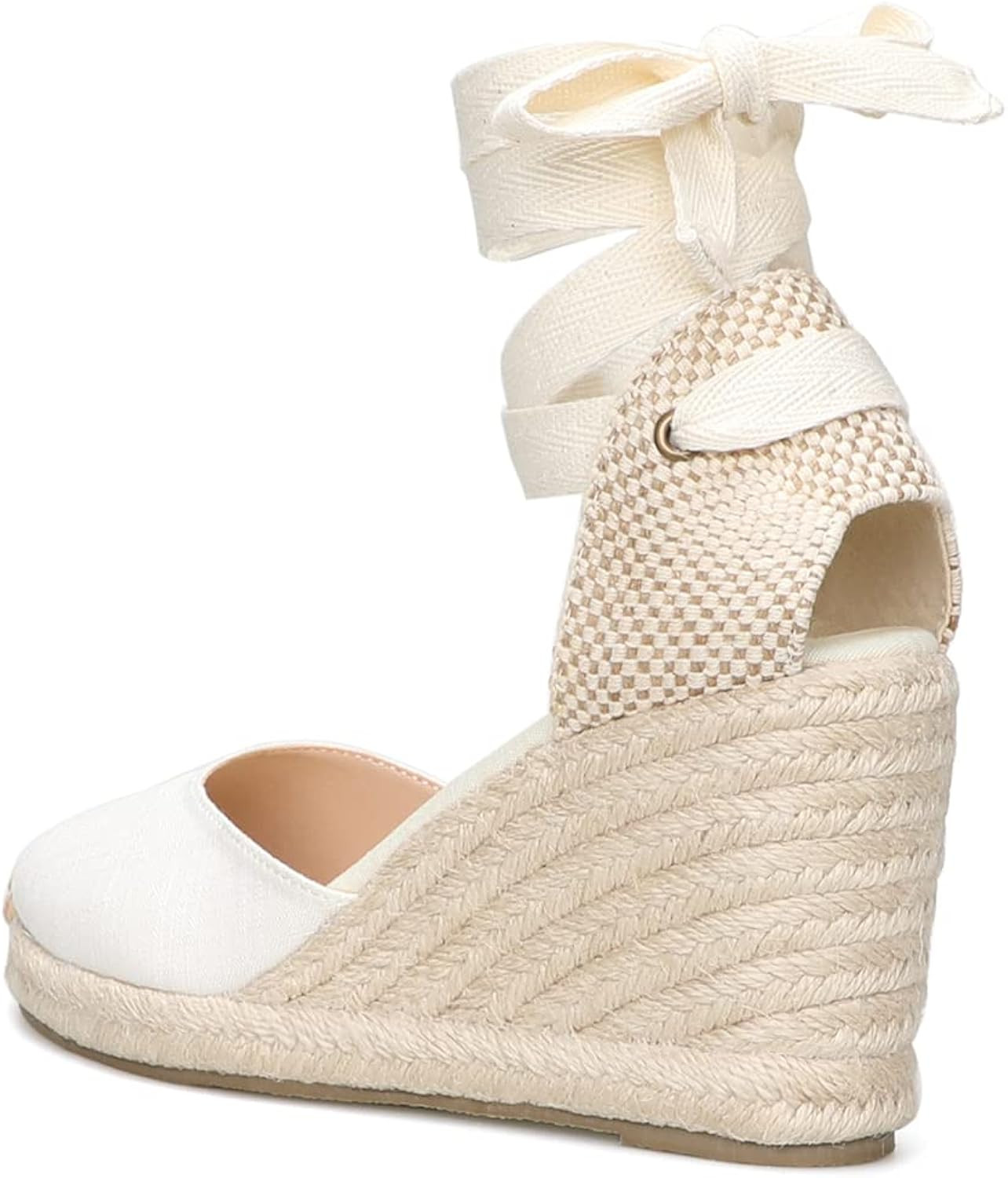 TONIVIS Women’s Platform Wedges Espadrilles, 3" Wedge, Soft Ankle-Tie Strap, Closed Toe, Classi... | Amazon (US)