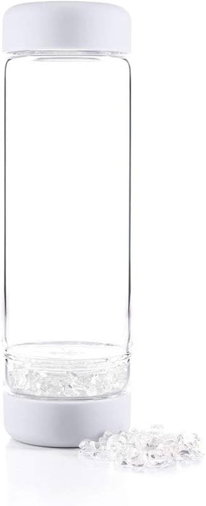 VitaJuwel inu CRYSTAL cloud white | The Original DIY Crystal Water Bottle with Clear Quartz | Amazon (US)