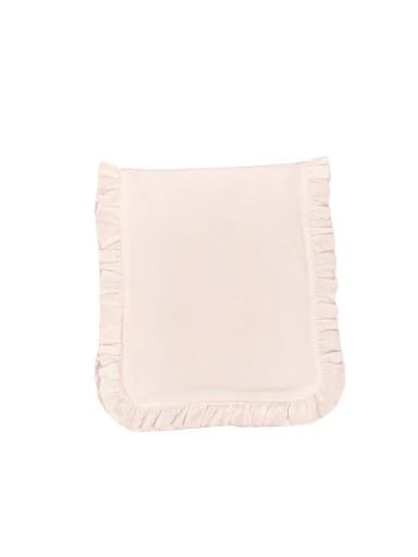 CLASSIC BABY PINK RUFFLE BIB + BURP PAD | Caprilina