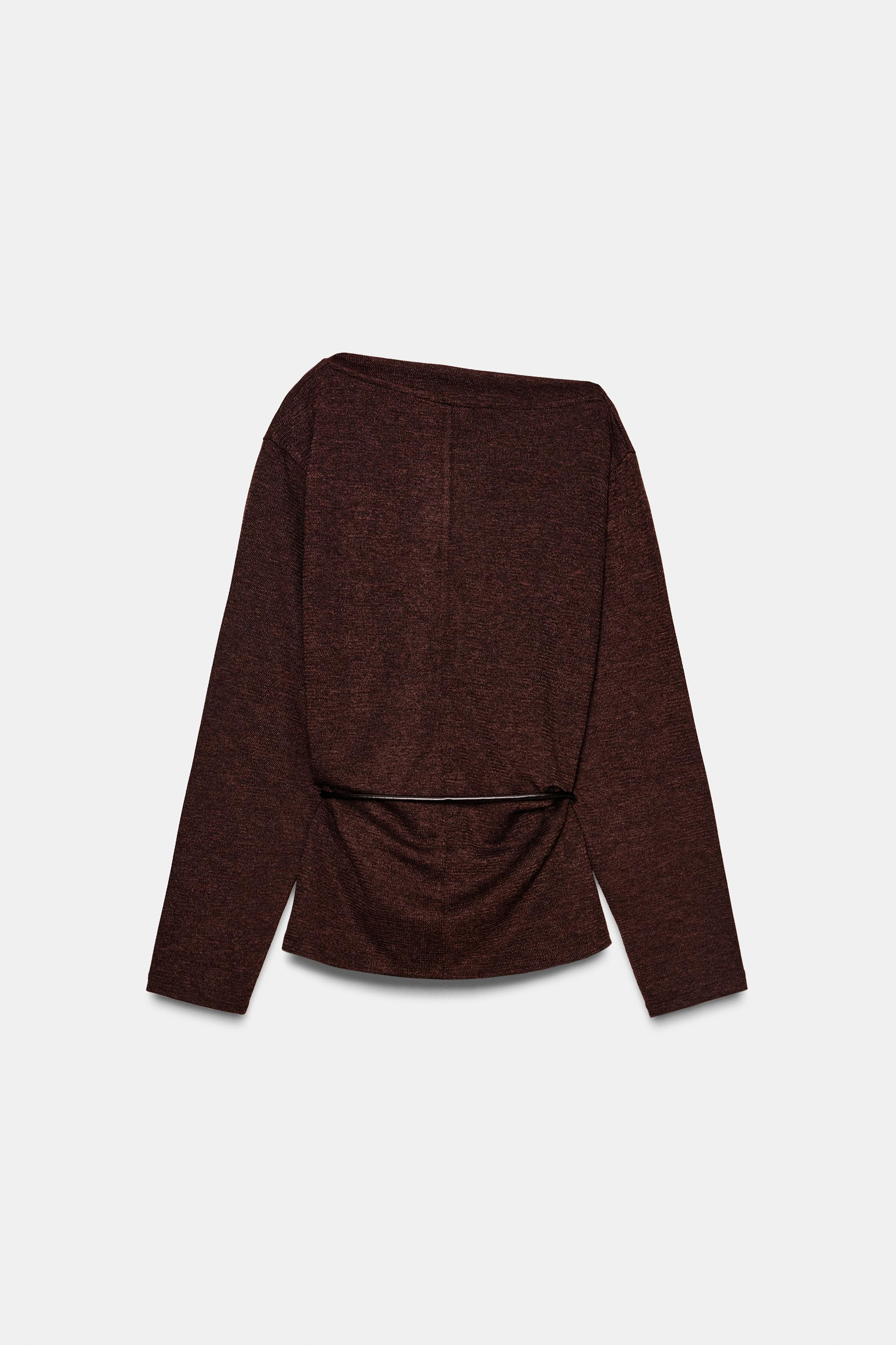 TEXTURED BELTED TOP | Zara US