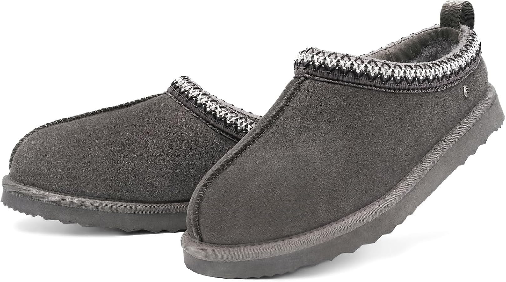 Parfeying Men’s Sheepskin Slippers with Shearling Fur Lining, Genuine Suede Upper, Cozy Fuzzy H... | Amazon (US)