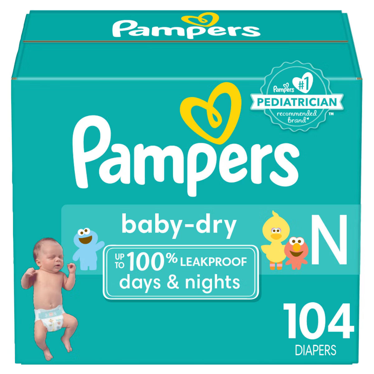 Pampers Baby Dry Diapers Super Pack - NewBorn - 104ct | Target