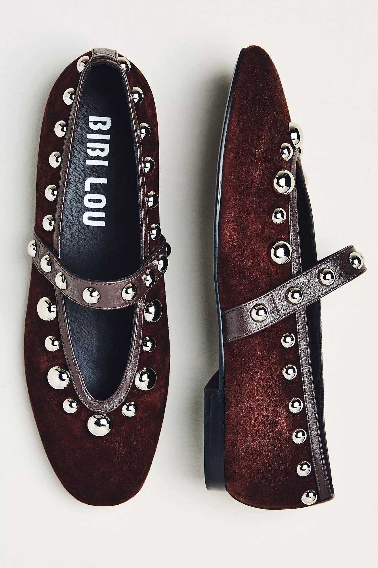 Bibi Lou Studded Mary Jane Ballet Flats | Anthropologie (US)