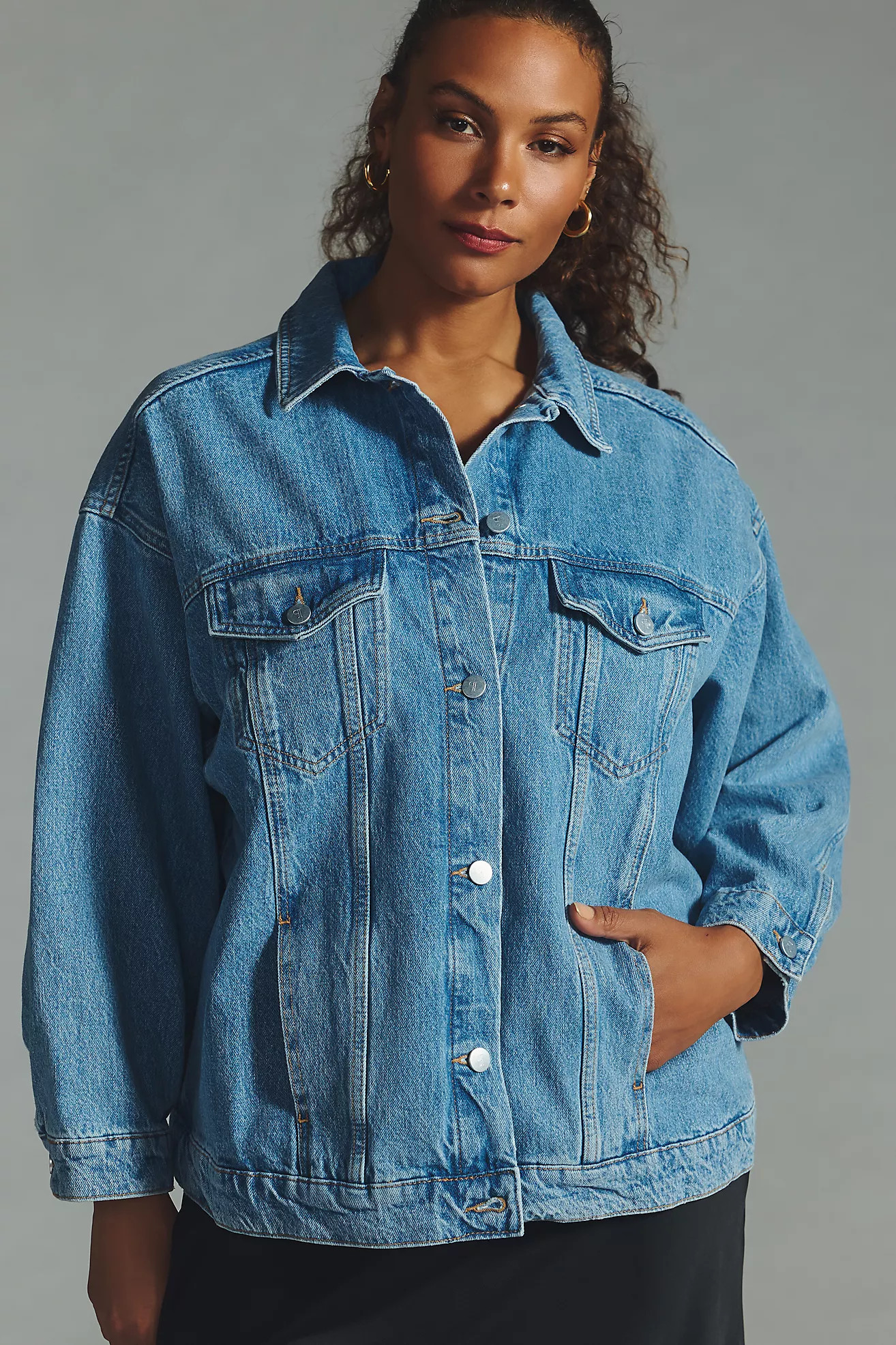 The Denim Boyfriend Jacket by Pilcro | Anthropologie (US)