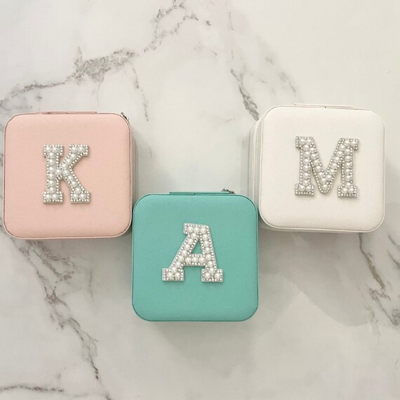 Custom Initial Jewelry Case  Pearl Initial  Personalized - Etsy | Etsy (US)
