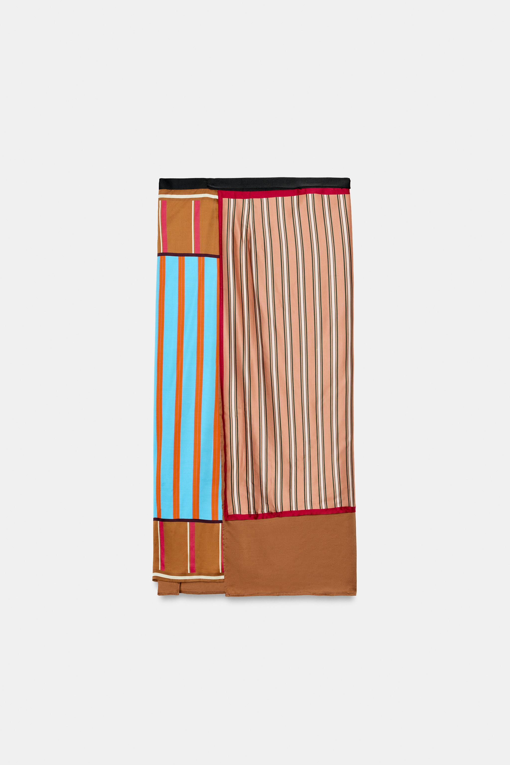 STRIPED PRINT PAREO SCARF | Zara US