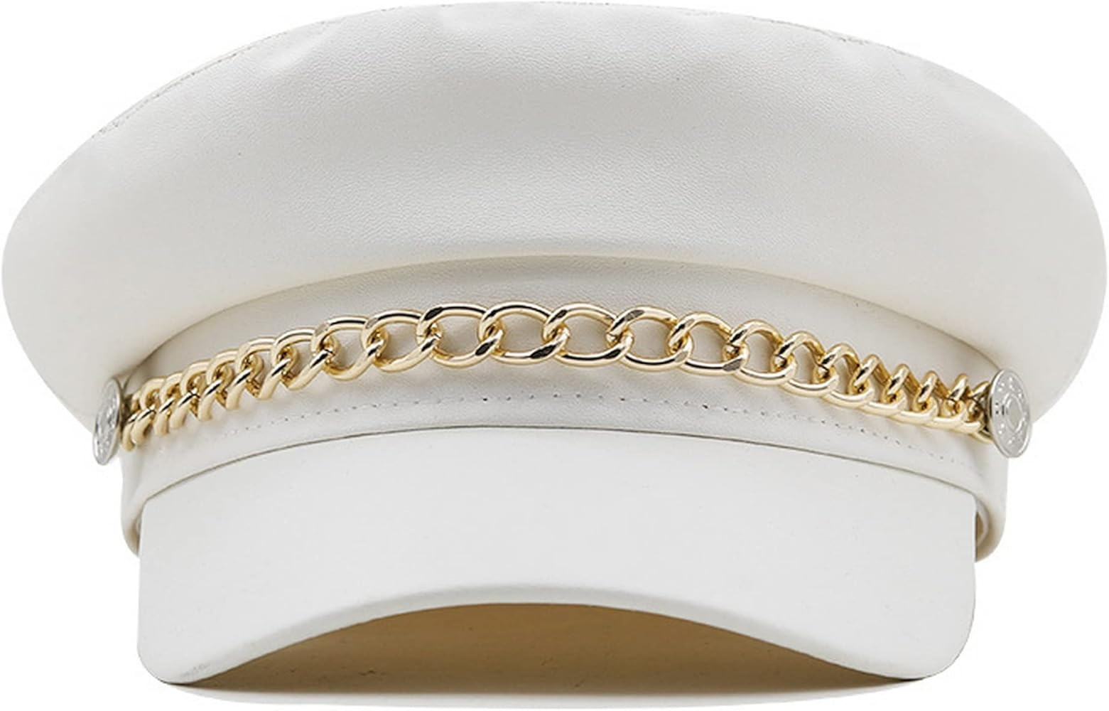 Women Yacht Captain Sailor Hat PU Newsboy Cabbie Baker Boy Peaked Beret Cap | Amazon (US)