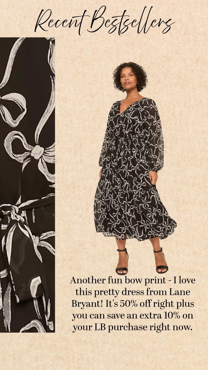 Another fun bow print - I love this pretty dress from Lane Bryant! It's 50% off right plus you can save an extra 10% on your LB purchase right now. 

#LTKSaleAlert #LTKFindsUnder100 #LTKPlusSize
