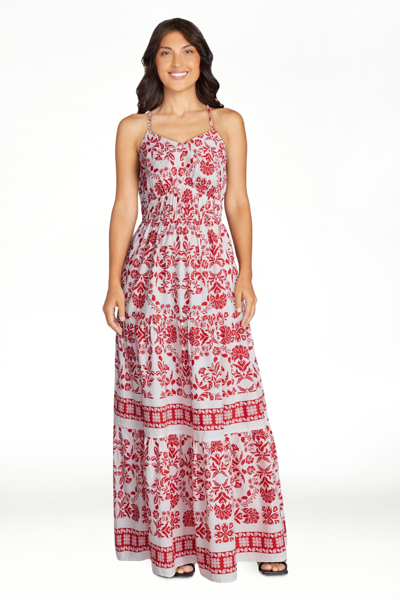 Time and Tru Women's Strappy Maxi Dress, Sizes XS-XXXL | Walmart (US)