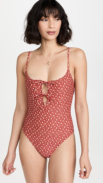 Tie Front Swimsuit | Shopbop