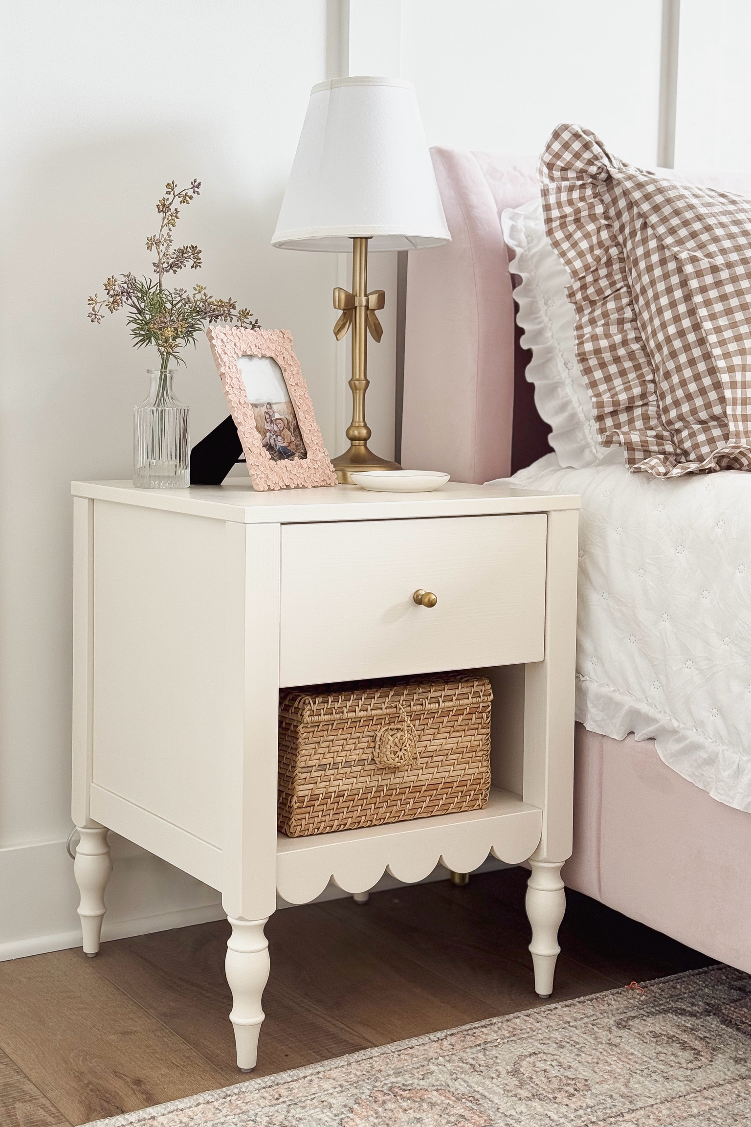 Such a simple yet elevated nightstand styling for a little girls room!

Home  Home decor  Home favorites  Best seller  Toddler room  Girls room  Pink room  Lighting  Accent lamp  Faux florals  Spring home decor #LTKhome #LTKkids

#LTKSeasonal