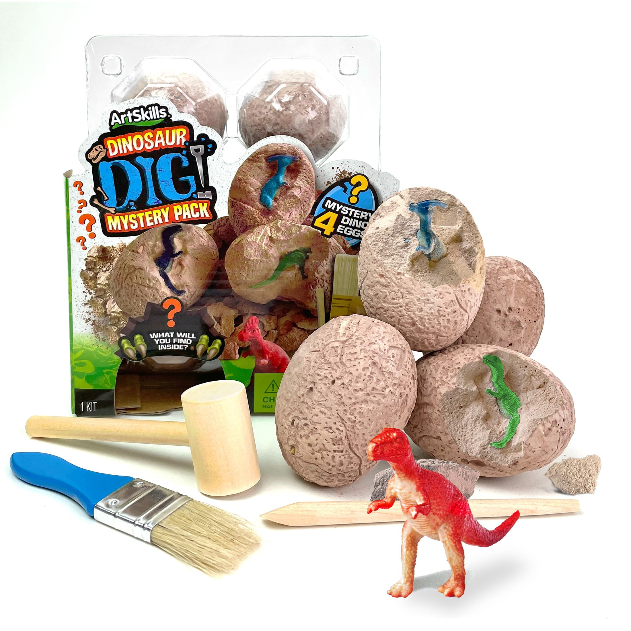 ArtSkills Dinosaur Eggs Excavation Dig Kit, Mystery Box of 4 Dino Eggs - Collect All 12 Toy Dinos... | Amazon (US)