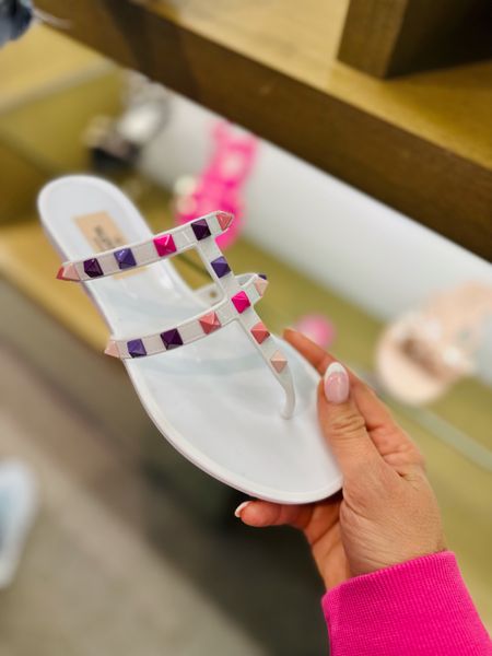 Obsessed with these white Valentino jelly studded sandals! Super cute to pair with a spring outfit or spring dress! 
#Luxesandals #luxuryfinds 

#LTKshoecrush #LTKFind #LTKstyletip