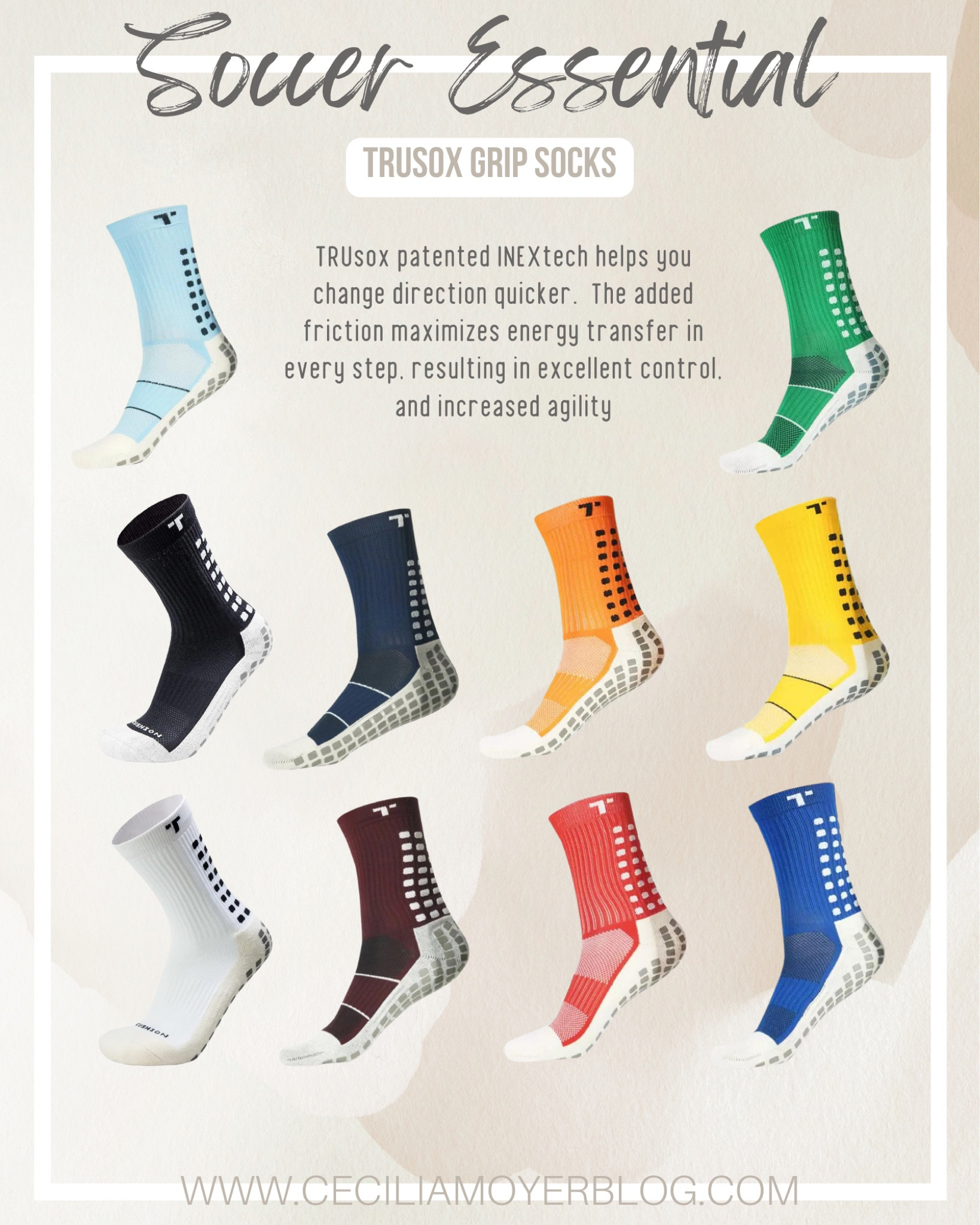 My kids notice a difference when wearing these for soccer training or games.  Definitely worth it!  They’ve tried other grip socks but said these are the best.  Grab the same color as their game socks.  Cut the bottoms of the game socks so they’re  wearing these TRUsox and the game socks as a sleeve around their calves.

#LTKActive #LTKFindsUnder50 #LTKSaleAlert