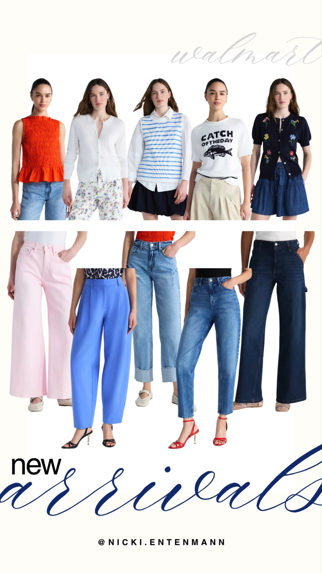 Refresh your spring wardrobe with Walmart's newest arrivals, featuring elevated basics and trending denim silhouettes in seasonal colors like periwinkle and soft pink. This collection showcases versatile pieces including embroidered cardigans, striped vest layers, and sophisticated wide-leg trousers that blend comfort with a polished aesthetic. Shop these high-quality, budget-friendly finds online now to secure your favorite styles while sizes remain in stock.

#walmartfinds #walmartfashion #springwardrobe #newarrivals #affordablefashion #springstyle #denimstyle #budgetfriendly #ootdinspo #walmarthaul 

 #LTKootd #LTKmomlife #LTKTravel