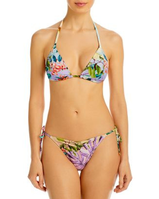 Floral Ruched Triangle Bikini Top & Floral Ruched Side Tie Bikini Bottom | Bloomingdale's (US)