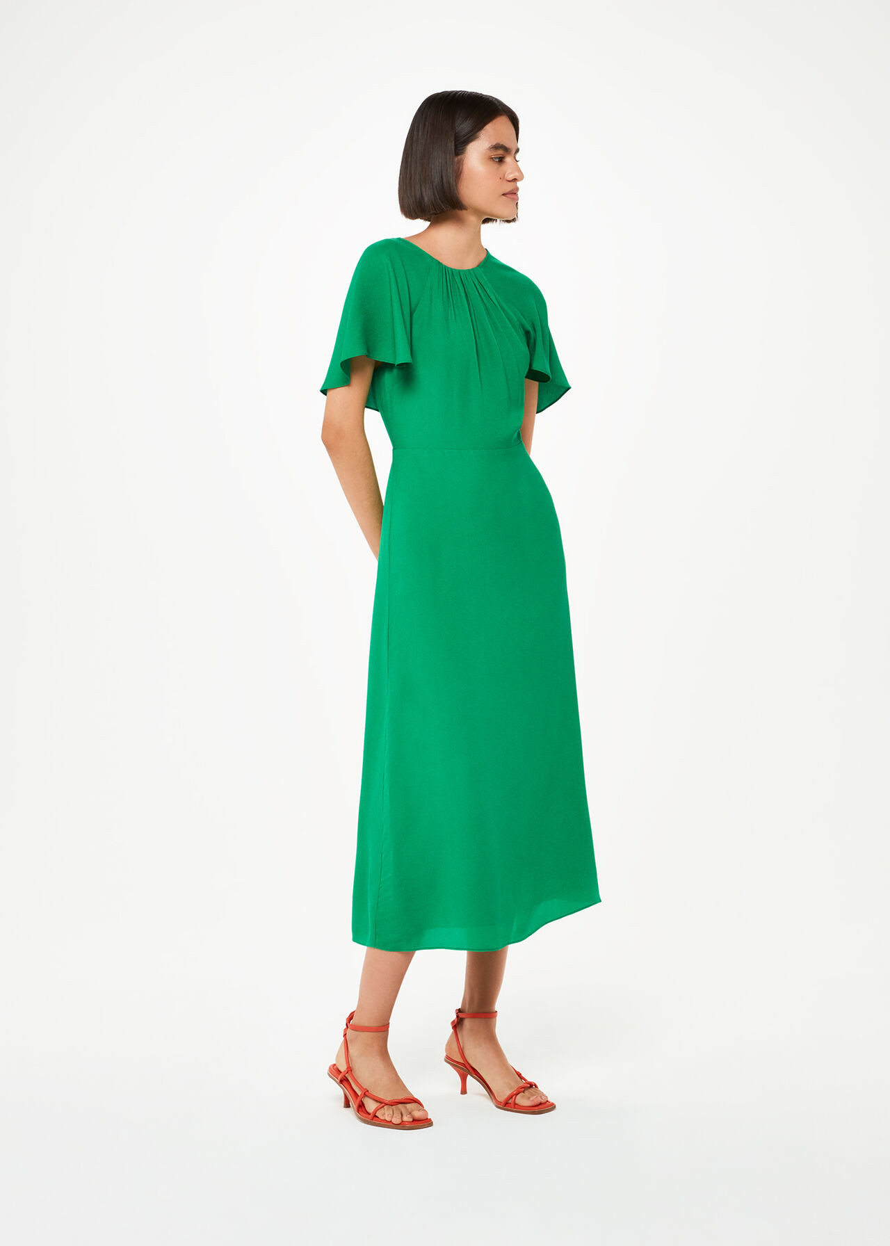 Annabelle Cape Sleeve Dress | Whistles