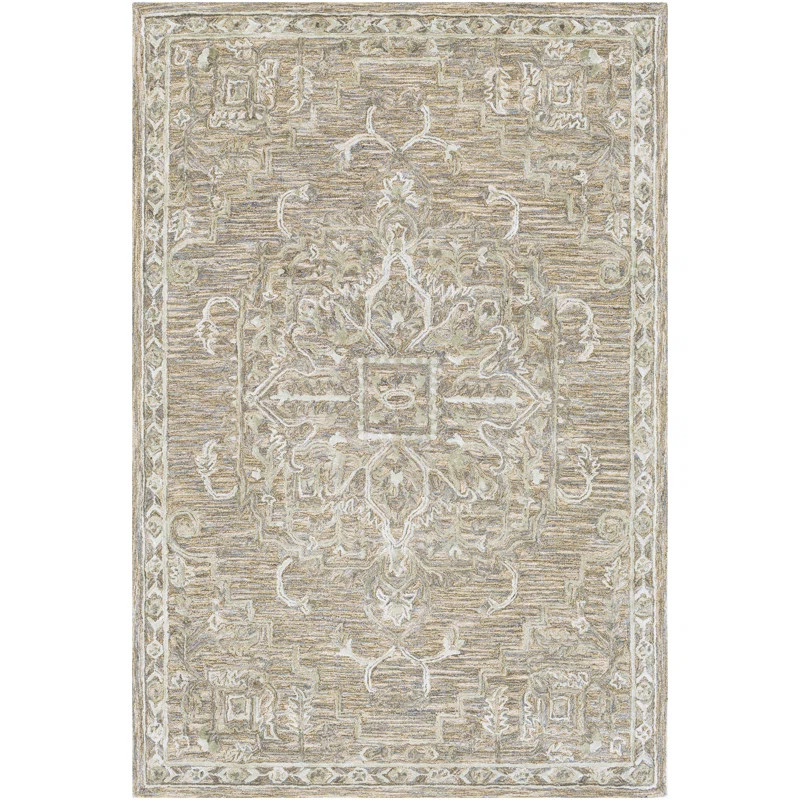 Kornegay Area Rug In Camel/Aqua/Sage | Wayfair North America