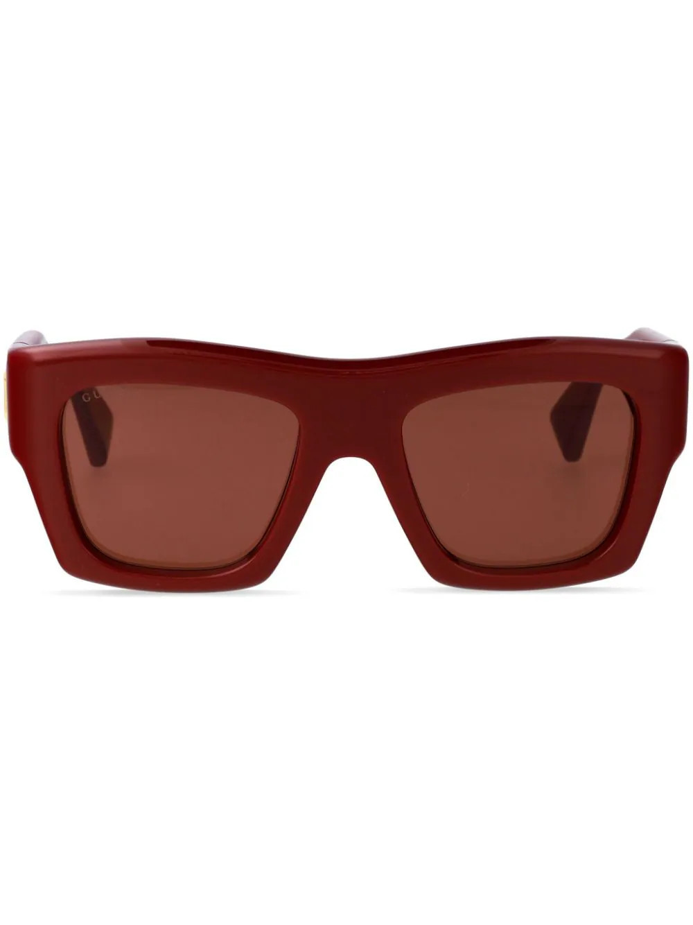 Gucci Eyewear logo-lettering sunglasses - Red | Farfetch Global