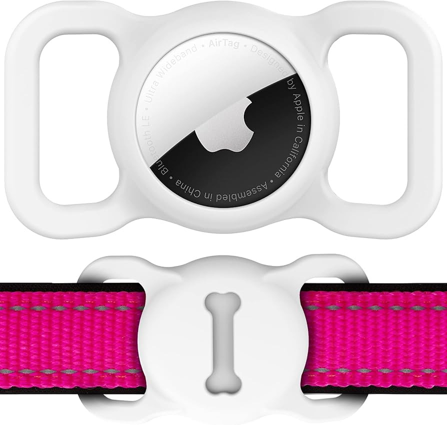 Airtag Dog Collar Holder, DLENP Air Tag Protective Cat Airtag Dog Collar,Silicone AirTags GPS Tra... | Amazon (US)