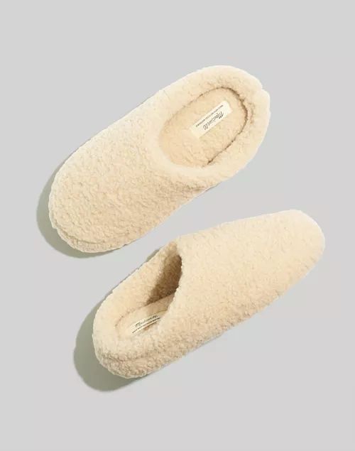 Sherpa Scuff Slippers | Madewell