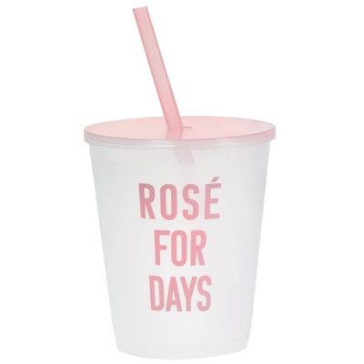 Slant Collections 6pk Frosted Perfect Party Cups - Rose for days | Target