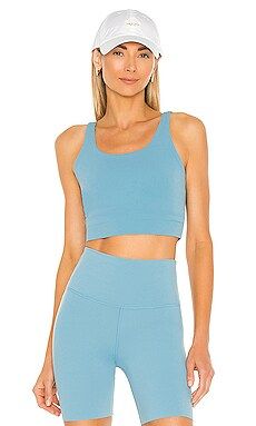 Nike Yoga Luxe Crop Tank in Cerulean from Revolve.com | Revolve Clothing (Global)