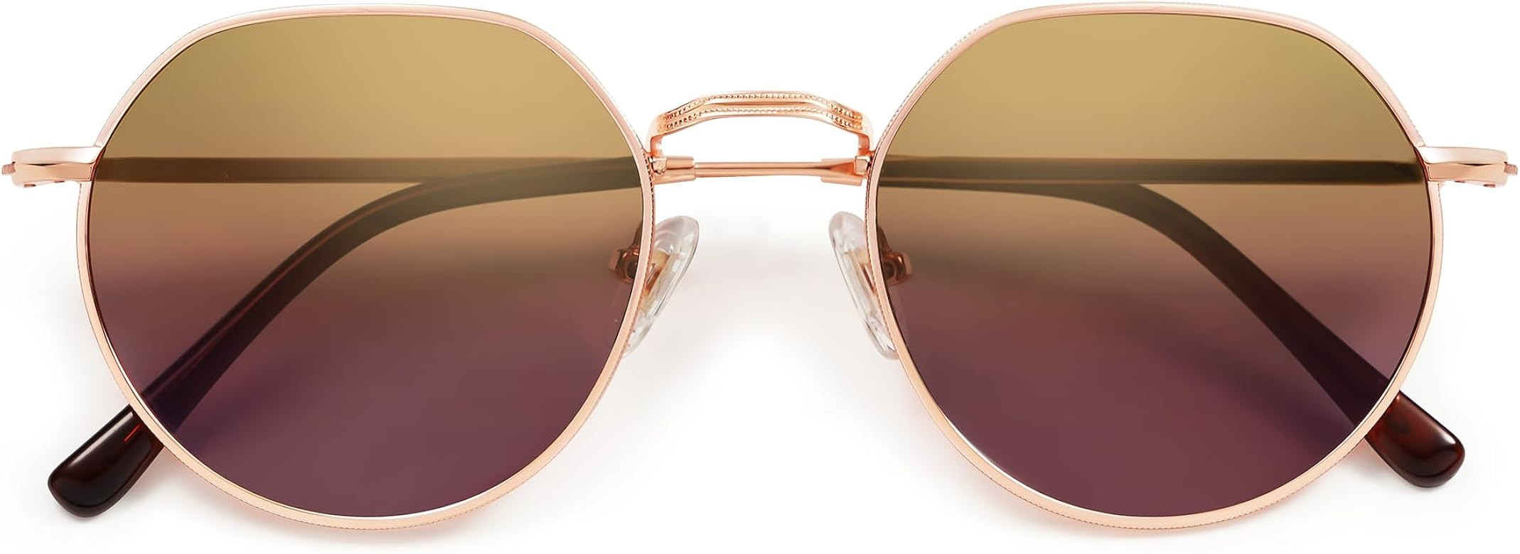 SOJOS Round Polygon Polarized Sunglasses for Women Men Retro Classic Vintage Panto Shades SJ1157 | Amazon (US)