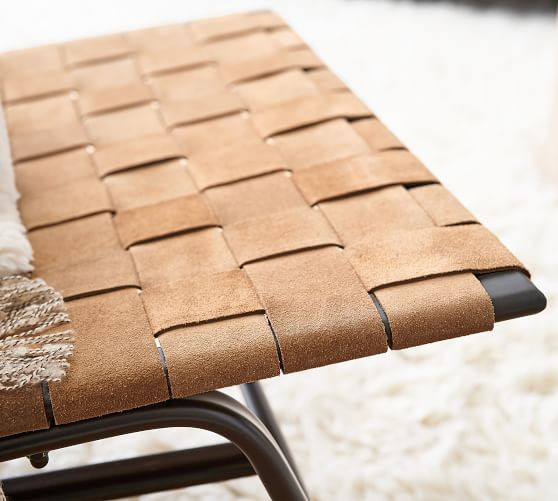 Shay Woven Leather Accent Chair | Pottery Barn (US)