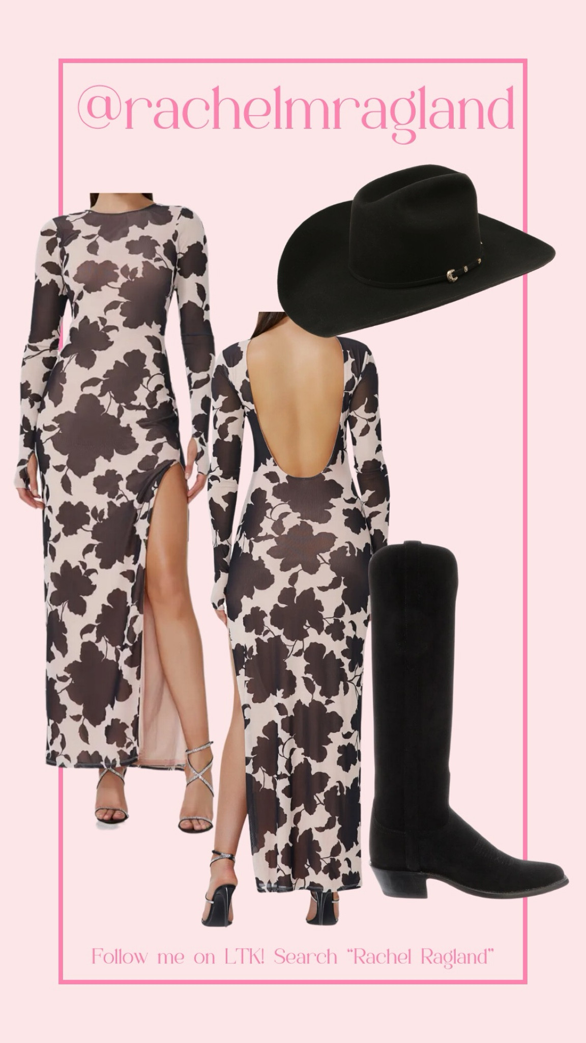 Western chic. Fort Worth rodeo. FWSSR. Cowboy hat. Lucchese boots. Maxi dress. Country. Rodeo. Floral dress  

#LTKstyletip #LTKfindsunder100 #LTKmidsize
