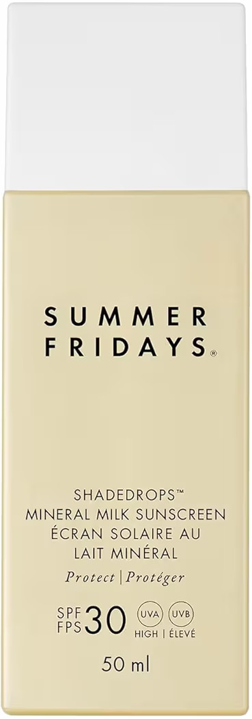 Summer Fridays ShadeDrops Broad Spectrum SPF 30 Mineral Milk Face Sunscreen with Zinc Oxide - Lig... | Amazon (US)