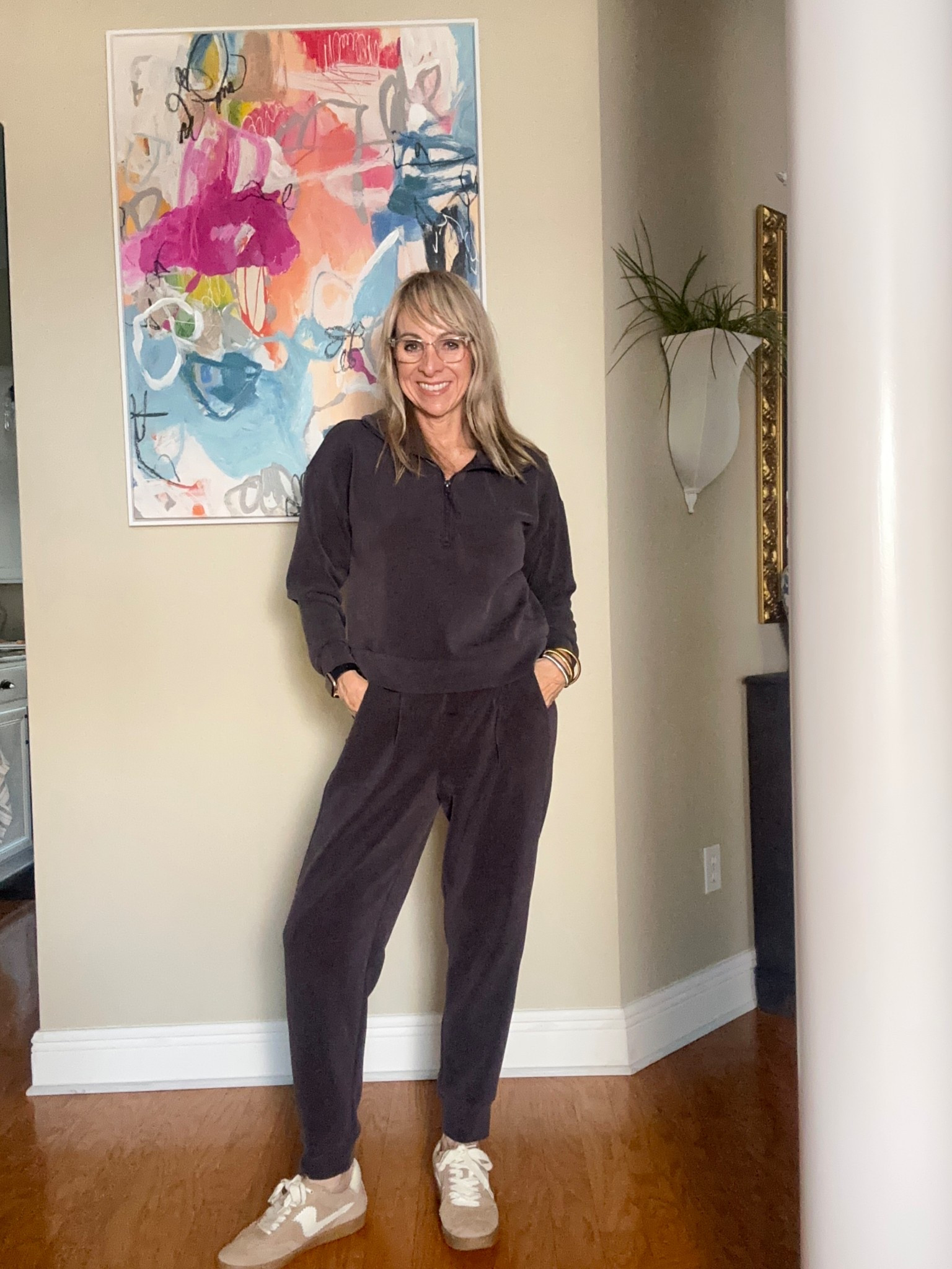 Not all days are fancy! Today I had a breast ultrasound so I wore something comfortable and easy to slip on and off. 

#LTKOver40 #LTKFindsUnder50 #LTKootd