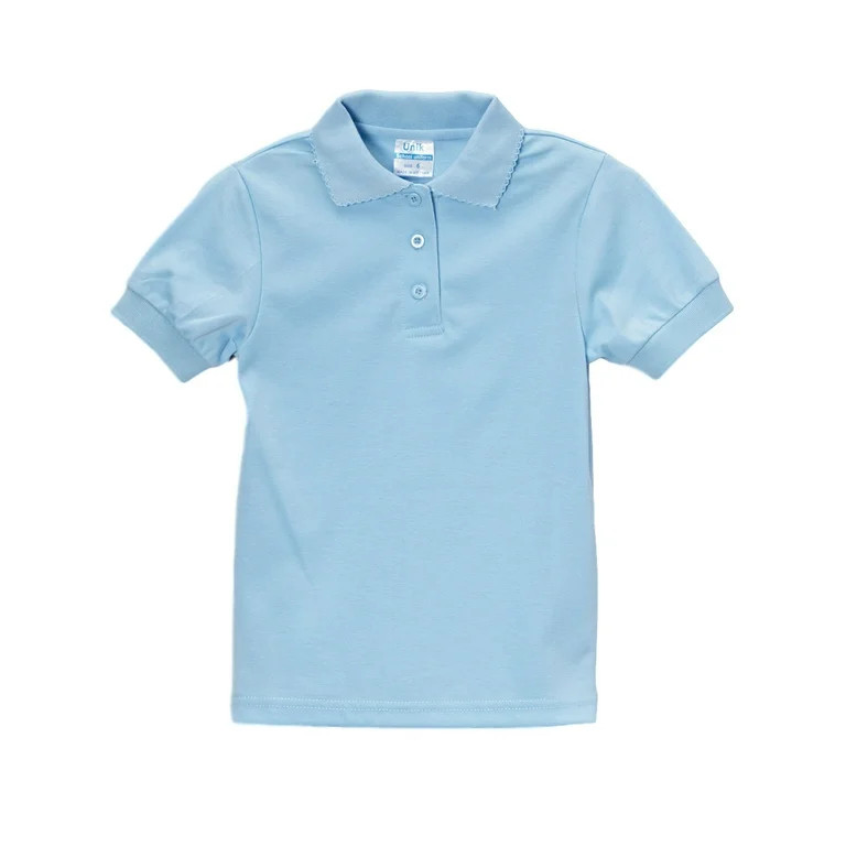 unik Girls School Uniform Short Sleeve Polo Shirt (Little Girls & Big Girls) - Walmart.com | Walmart (US)