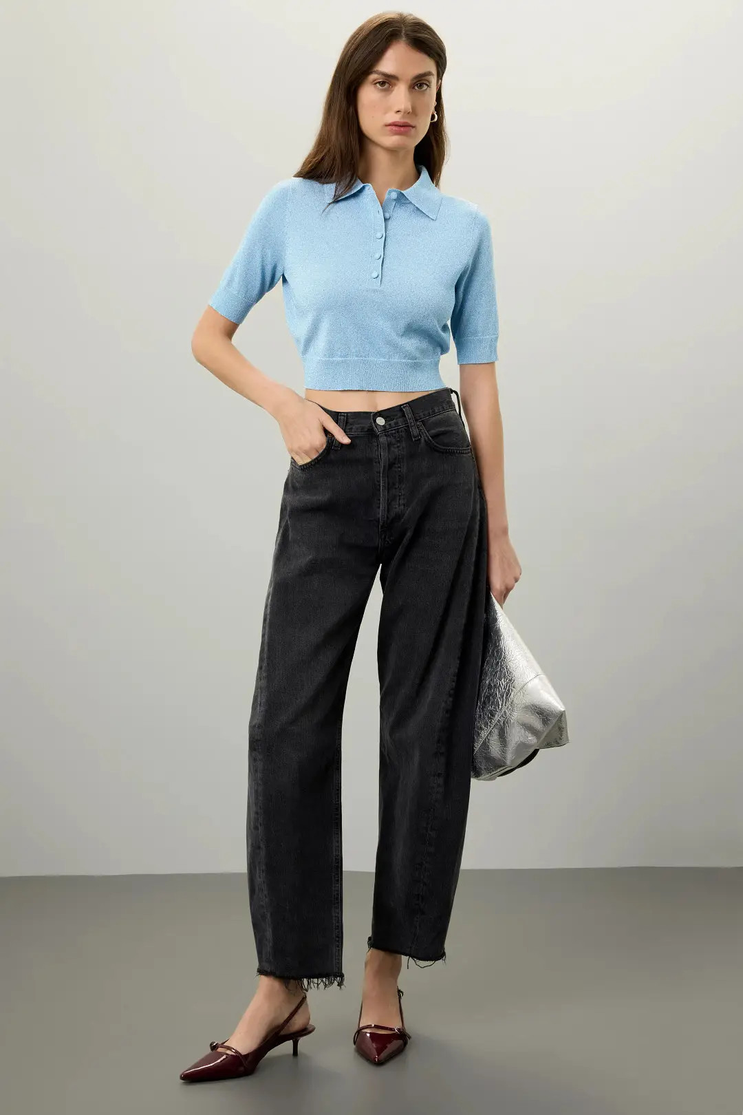 Blue Shimmer Top | Rent the Runway