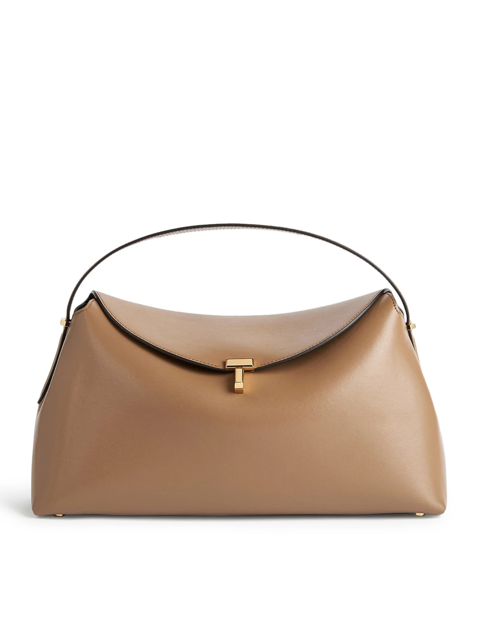 T-LOCK LEATHER TOP HANDLE CAMEL - Toteme - Woman | Suitnegozi INT