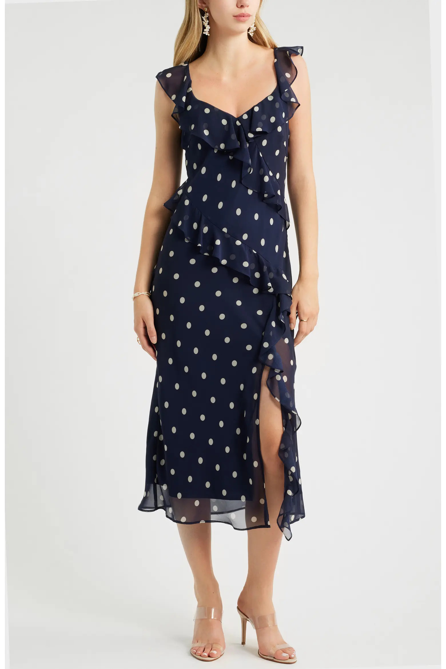 Ruffle Midi Dress (Women) | Nordstrom | Nordstrom