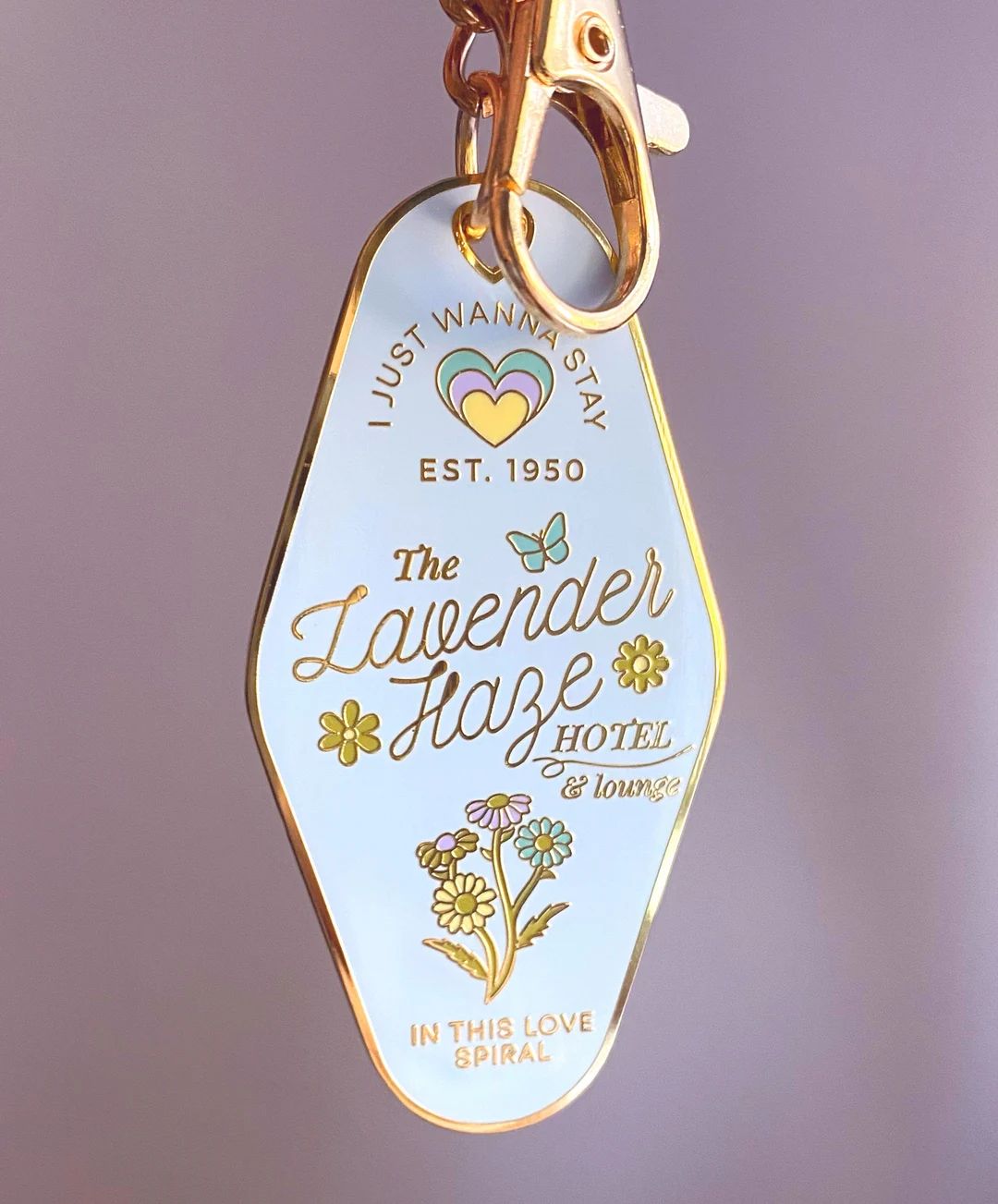 Lavender Haze Hotel & Lounge Mini Motel Enamel Keychain - Etsy | Etsy (US)