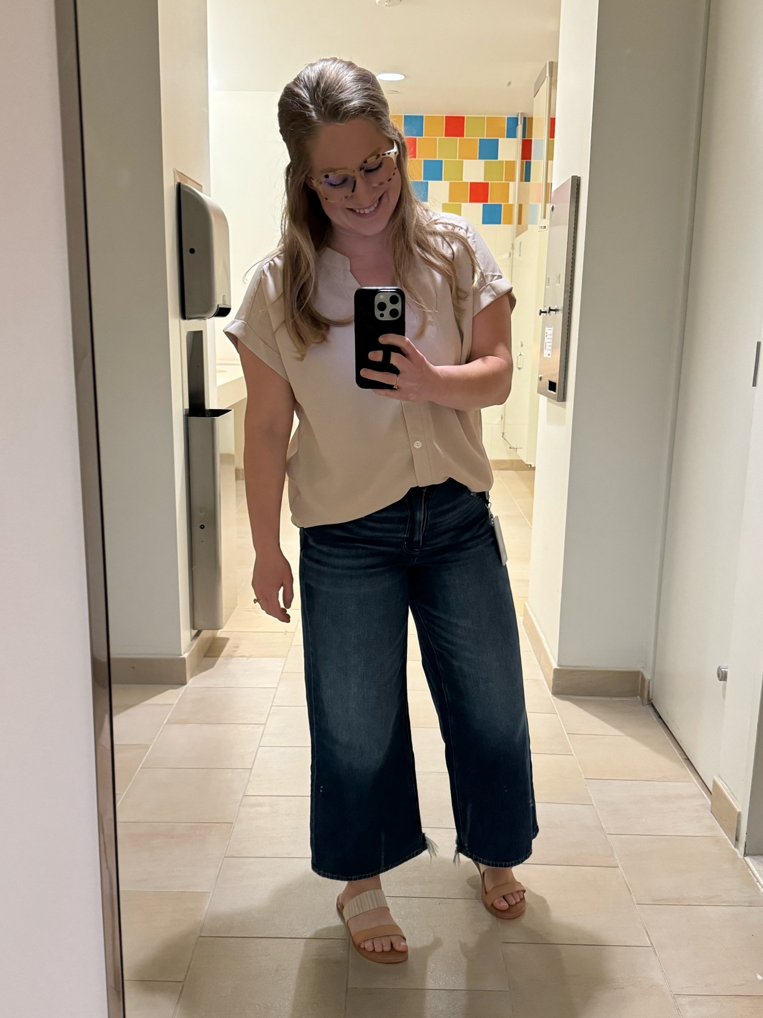 OOTD — casual workwear. My all time favorite wide leg pants! 

#LTKWorkwear