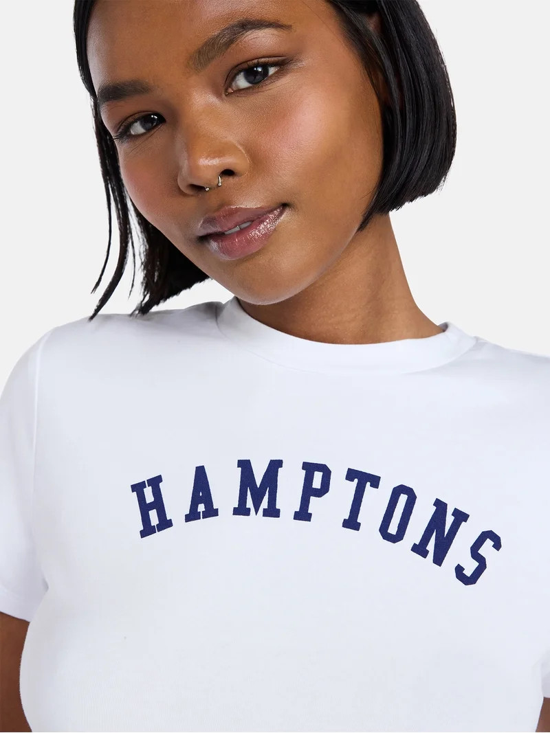 No Boundaries Graphic Baby Sleep Tee with Short Sleeves, Women's XS-XXL | Walmart (US)